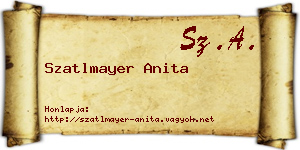 Szatlmayer Anita névjegykártya